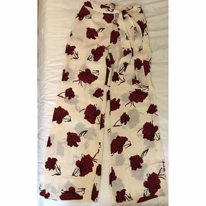 Flowy Wide Leg Floral Pants